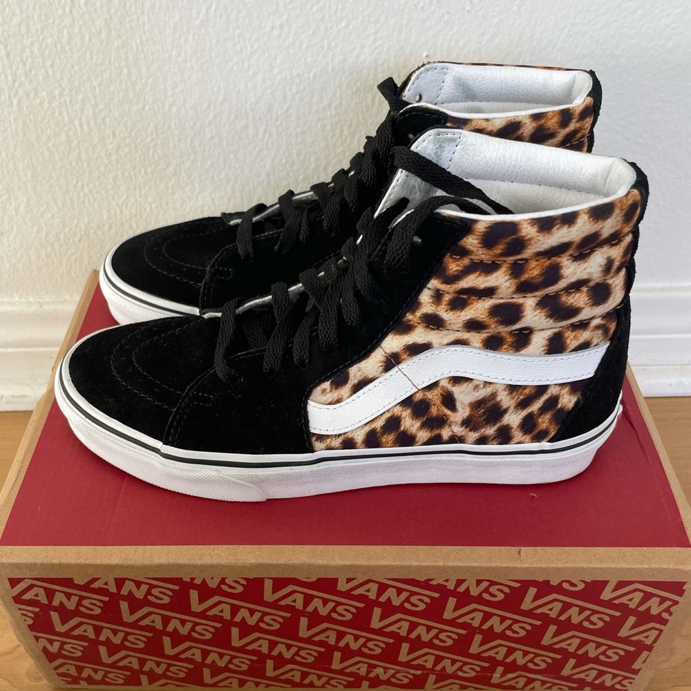 Leopard Print Vans Sk8-Hi Shoes